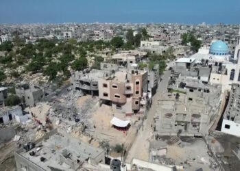 Drone footage shows destruction in Gaza