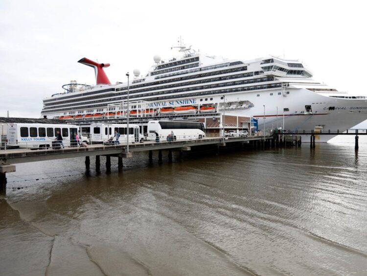 Terrifying video shows a storm flooding decks and hallways of a Carnival Sunshine cruise ship leaving passengers seasick