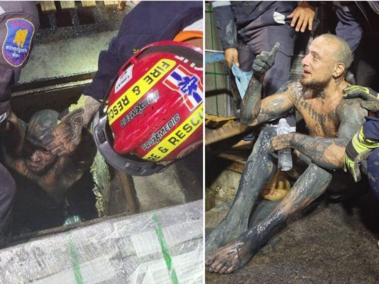 An American tourist fell into an uncovered manhole in the ‘sin city’ of Thailand. He was rescued 4 hours later, but he said it felt like days.