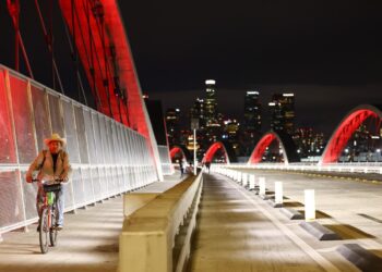 A California teenager fell to his death trying to film a social media stunt on Los Angeles’ new 0 million bridge: police