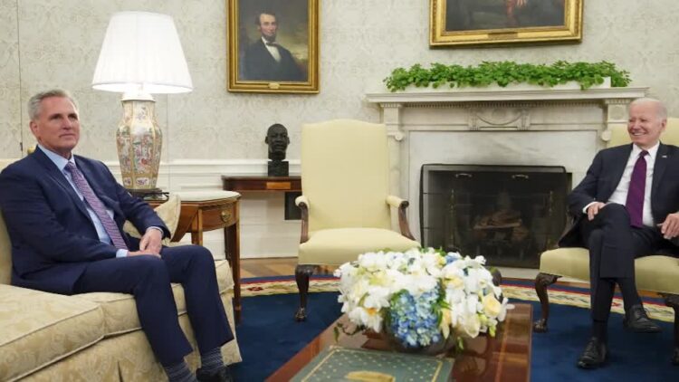 Biden says he’s optimistic about a debt limit deal