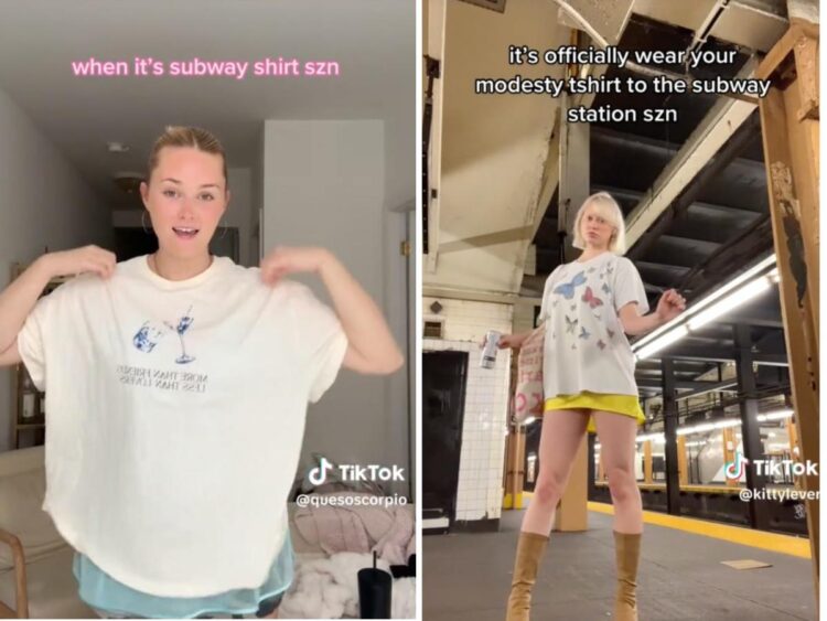 Women are encouraging each other to wear ‘subway shirts’ on public transport to shield their summer looks from the eyes of ‘strange men’