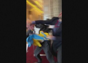 Ukrainian delegate punches Russian official after photobomb attempt