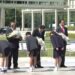 G7 guest leaders lay flowers at Hiroshima Peace Park