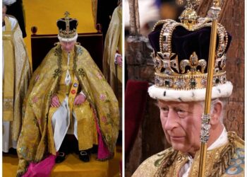 Photos show the moment Charles was officially crowned king, making history as the oldest British monarch