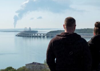 Russia under attack – multiple drone attacks inside Russia, including massive oil fire near Crimean Bridge