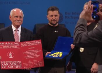 Zelenskiy awarded Germany’s prestigious Charlemagne Prize