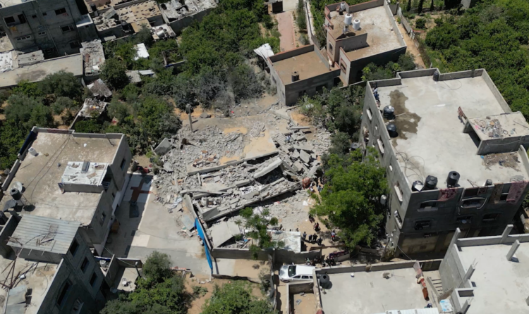 Gaza Residences Flattened by Israeli Airstrikes