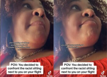 A TikToker says she confronted a man on a plane after she saw him call her a ‘big Black woman’ and complain about having to sit next to her in texts to friends