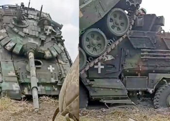 Ukrainian T-72 Tank That Ran Over MRAP Seen In New Ground-Level Video