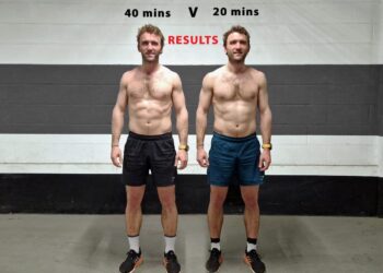 These twins did the same workout for 3 months — but 1 exercised for half as long each time. By the end, they saw almost exactly the same results.