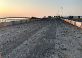Ukraine hits bridge linking Crimea to mainland in blow to Russian supply route