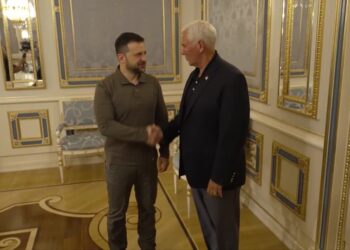 Former U.S. VP Mike Pence meets Zelenskiy