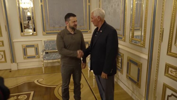 Former U.S. VP Mike Pence meets Zelenskiy