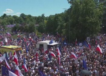 Polish opposition stages major anti-government protest