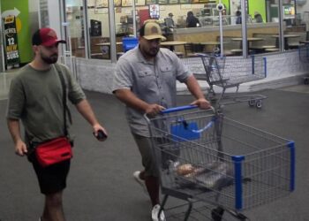 Police say men put a skimmer at Walmart checkout station