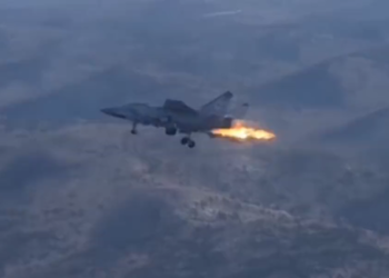 Wingman Films Burning Russian MiG-31 Foxhound’s Final Moments