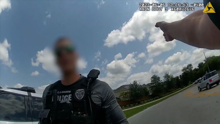 See cop’s reaction when another officer pulls him over for speeding