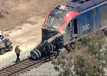 Amtrak train derails after California collision