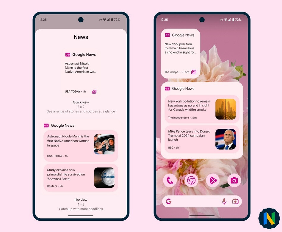 The new Google News widgets are coming soon to an Android phone near you - First look at the two new Google News Android widgets