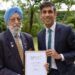 U.K. PM Rishi Sunak honours 101-year-old Sikh World War II veteran with Points of Light award