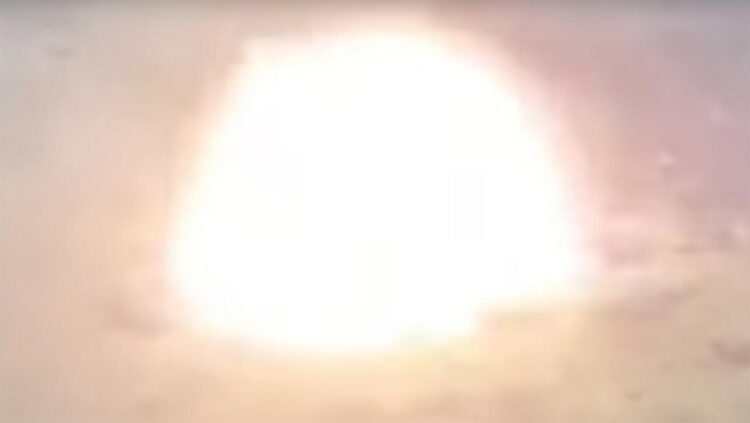 Ancient Russian T-54 Tank Turned Into Rolling Bomb Explodes In Massive Shockwave