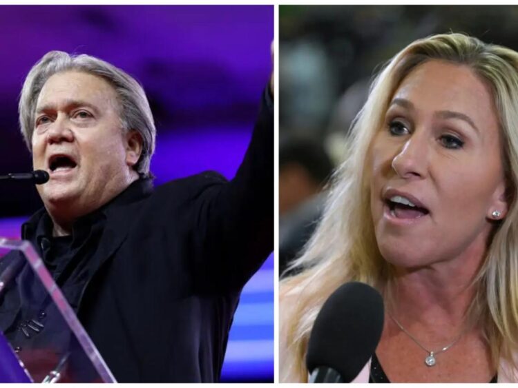 Steve Bannon hit out at Rep. Marjorie Taylor Greene, saying she should be challenged by ‘Real MAGA’