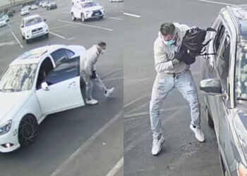 Man caught on CCTV snatching woman’s purse, driving away in his Mercedes in Las Vegas Chinatown
