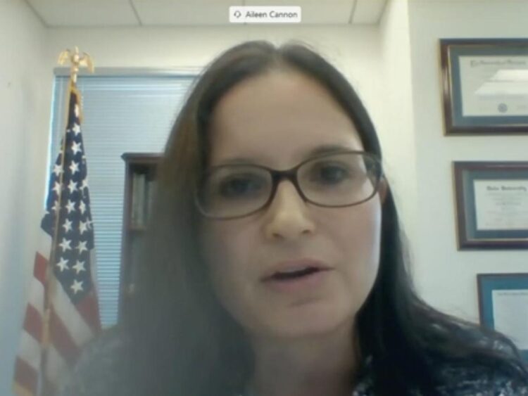 Judge Aileen Cannon denied the special counsel’s request to hide the names of 84 potential witnesses in the Trump classified documents case