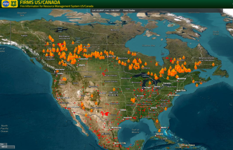Canada wildfires are still causing haze across Central Indiana. Where are they still burning?