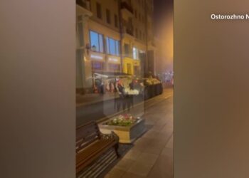 Military vehicles seen in Moscow