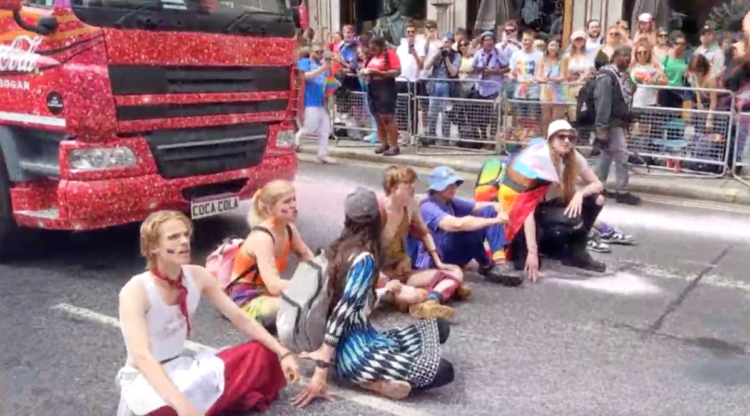 Just Stop Oil Block Float in London’s Pride Parade